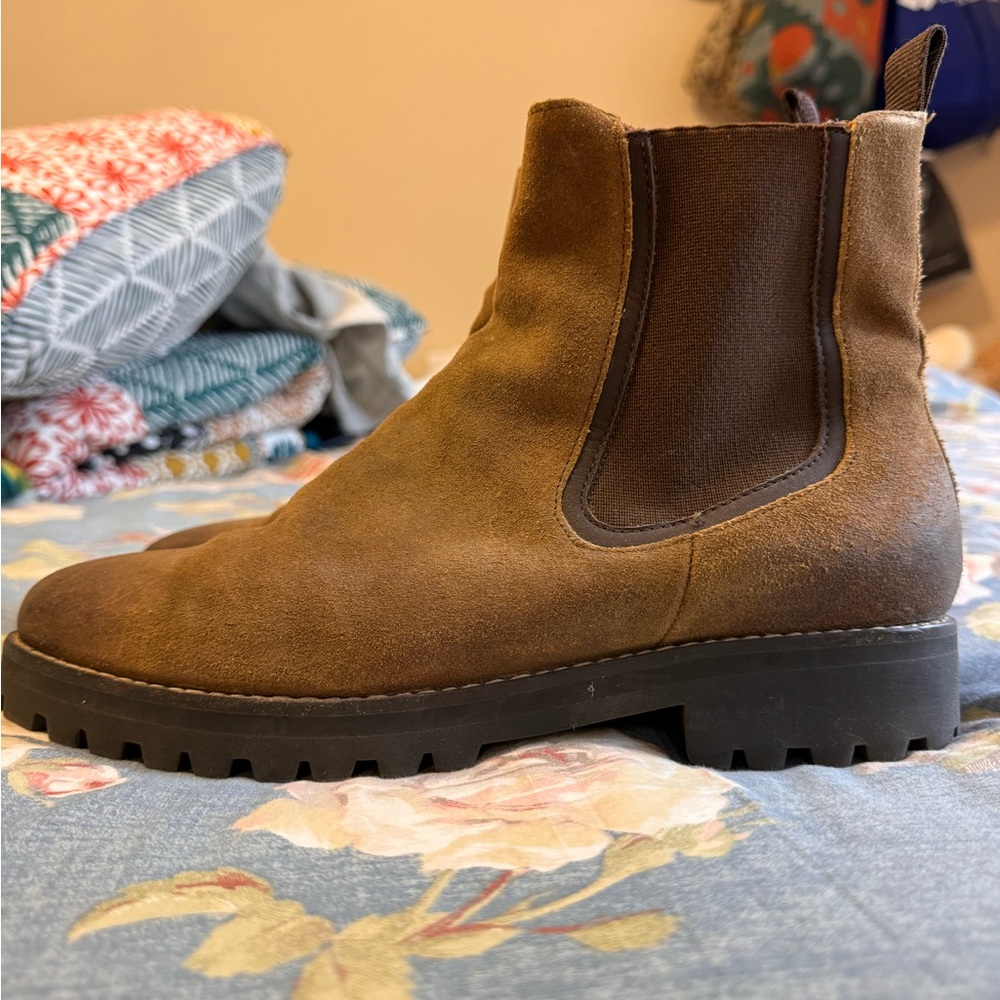 Brown Suede Chelsea Boots